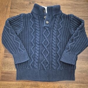 Gap Boys Preppy Navy Cable Knit Swetaer Size 4T